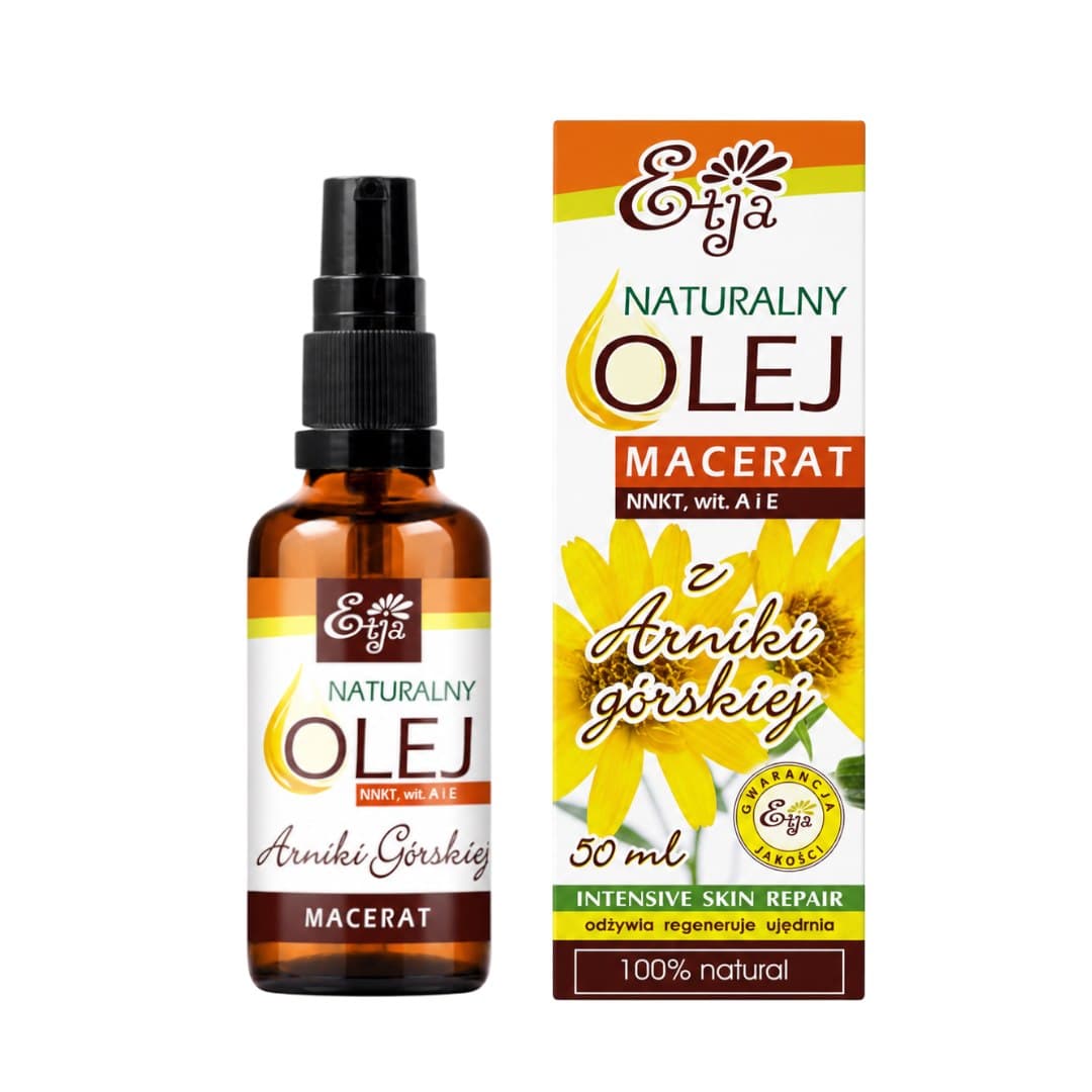 Etja - Natural Arnica Oil Macerate - 50ml – Etja verpakking