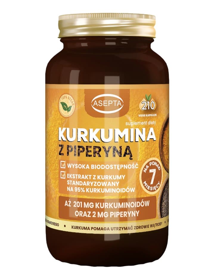 Asepta - Curcumin With Piperine - 210 Vege Caps