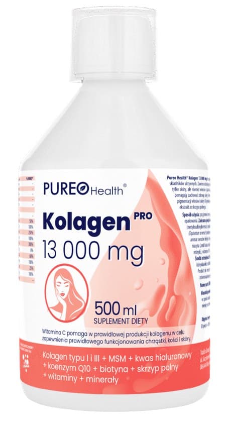 Pureo Health Kolagen Pro 13000mg 500ml – Pure förpackning