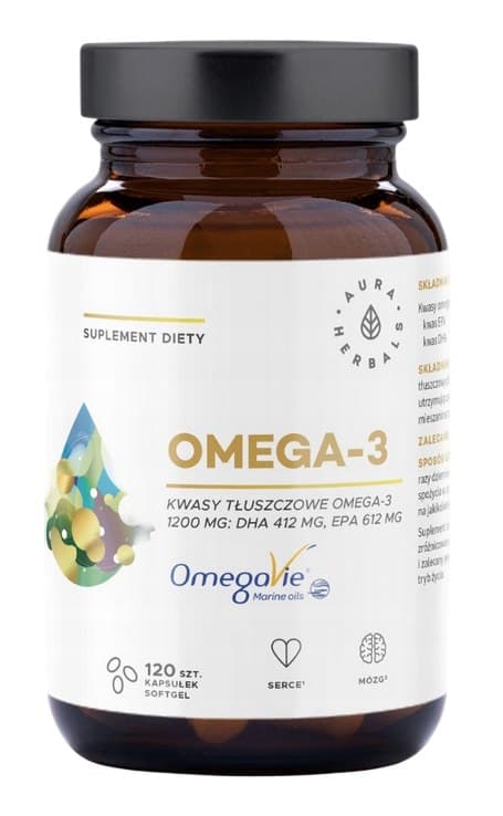 Aura Herbals - Omega-3 - 1200mg, 120 kapsułek