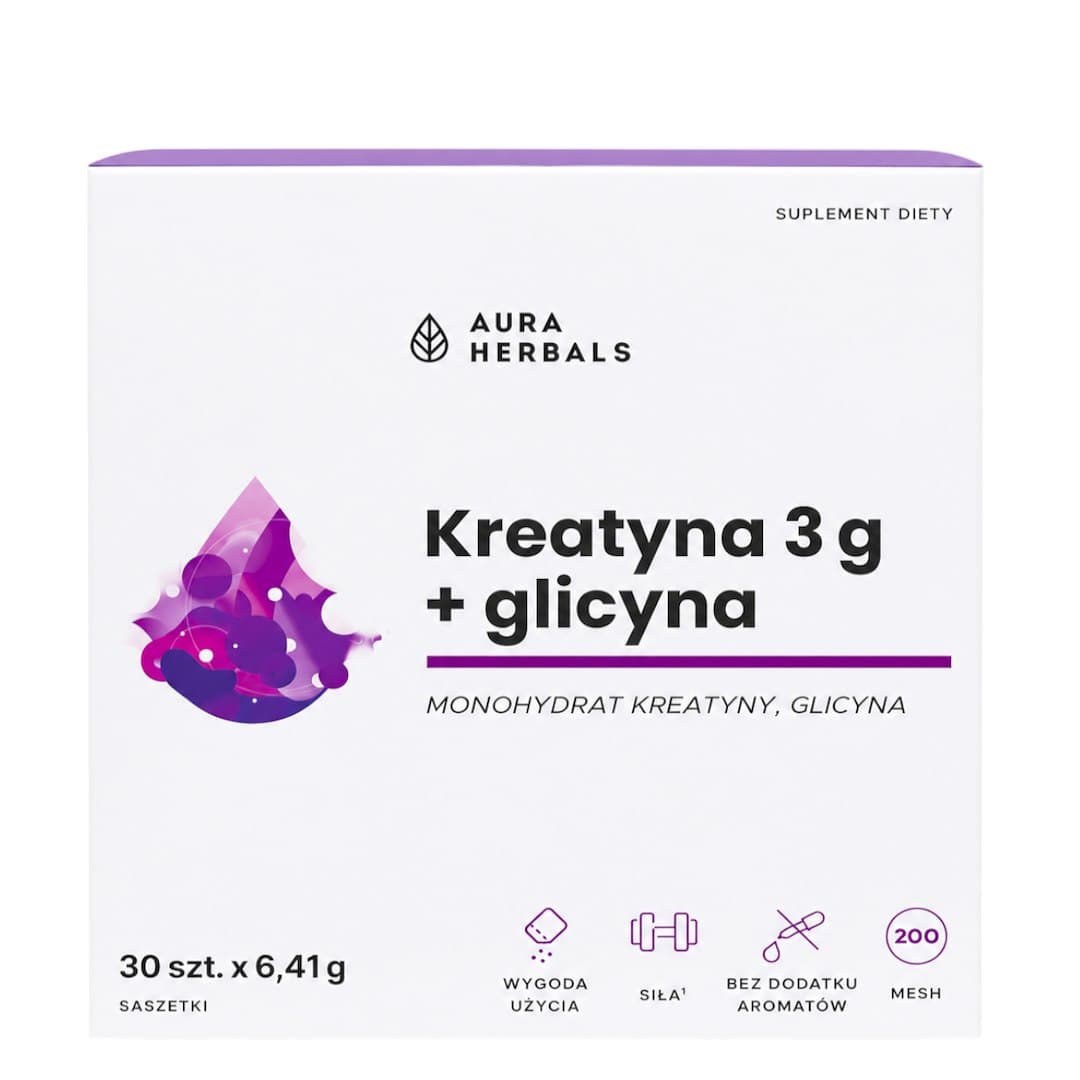 Aura Herbals - Creatina 3g + Glicina em pó