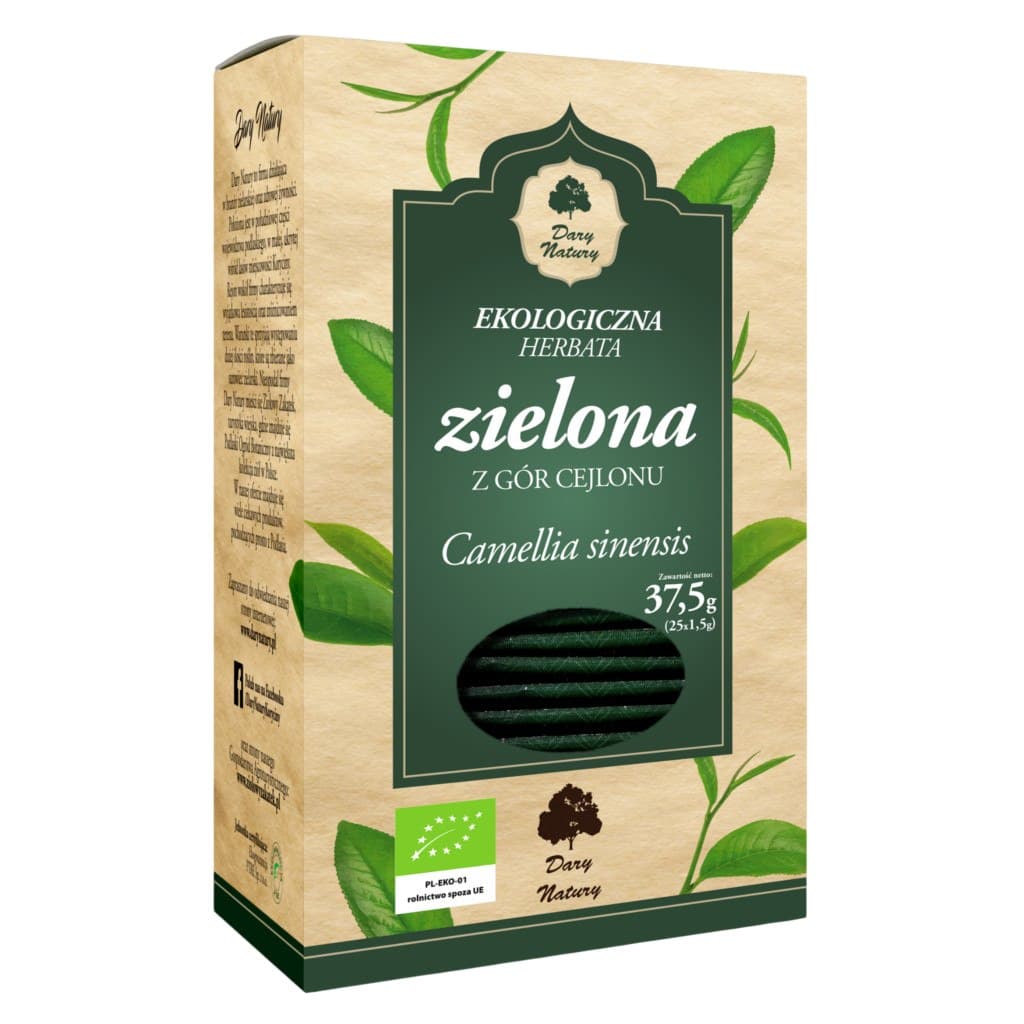 Dary Natury - Organic Ceylon Green Tea 25*1.5g – Dary Natury packaging
