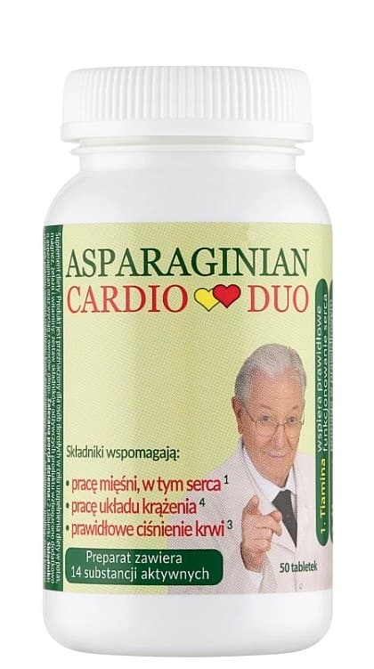 UNIPHAR - Asparaginian Cardio Duo 60 kapslar – UNIPHAR förpackning