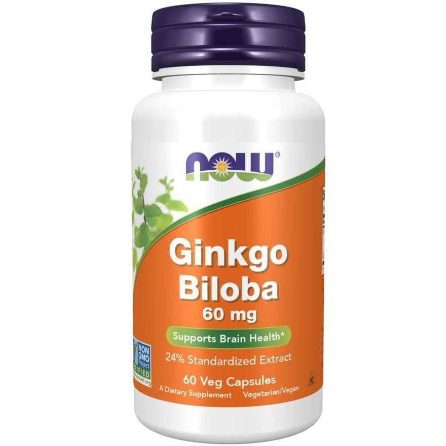 Ginkgo Biloba - 60 Vcaps | NOW Foods – NOW Foods embalagem