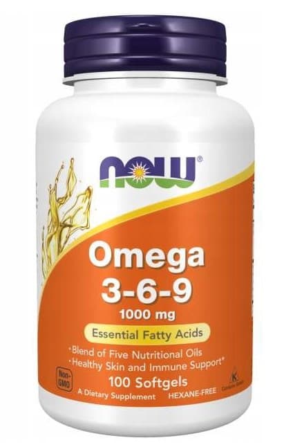 NOW Foods Omega 3-6-9 1000mg, 100 capsules – NOW Foods verpakking