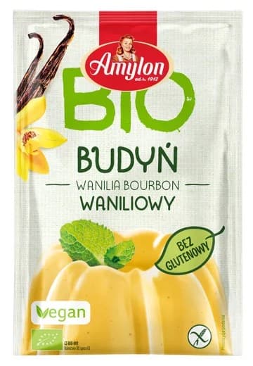 Amylon - Bio Budyn - Bezglutenowy i Ekologiczny i Wegański - 40g – Amylon opakowanie