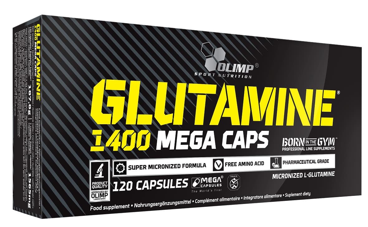 Olimp Labs Glutamine Mega Caps 1000 mg – 120 kapslar – Olimp Labs förpackning