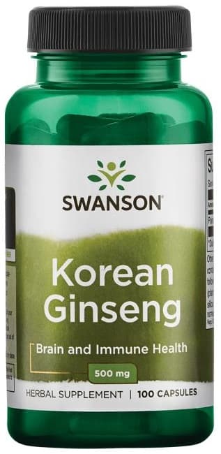 Swanson Ginseng Coreano 500 mg – 100 cápsulas