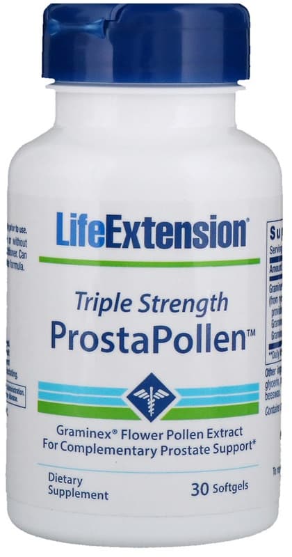 Life Extension - Triple Strength Prostapollen™ - 30 mjuka kapslar – Life Extension förpackning