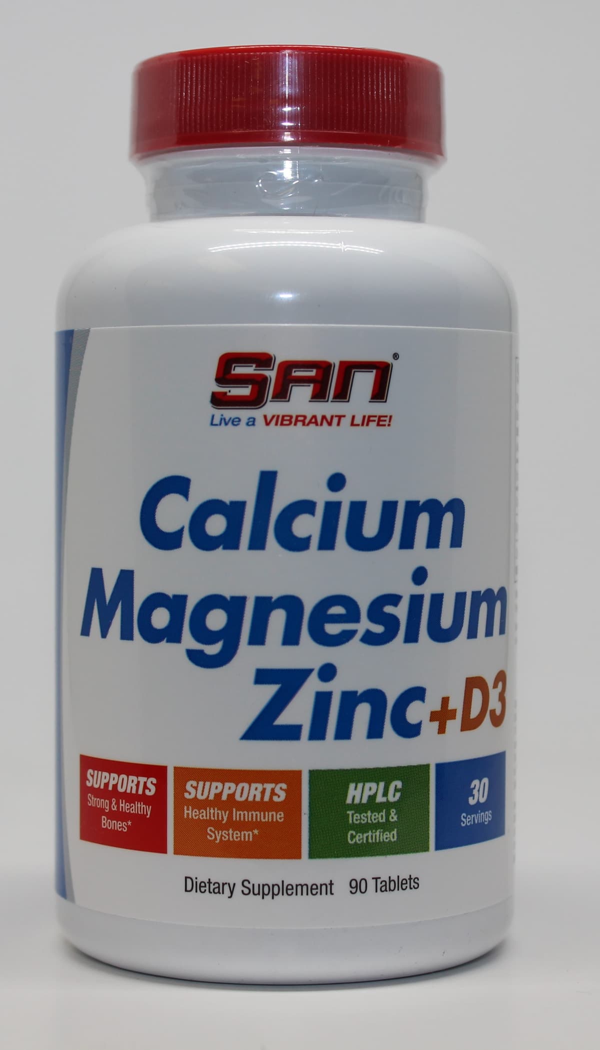 San Calcium Magnesium Zinc + D3 - 90 tabletas – San empaque