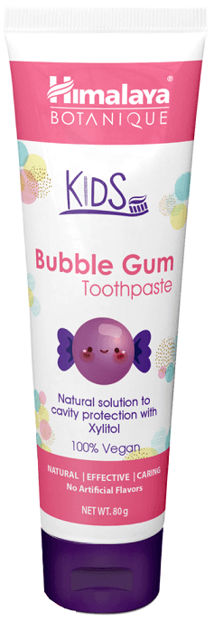 Himalaya Botanique Kids Toothpaste, Bubble Gum - 80g – Himalaya Botanique förpackning