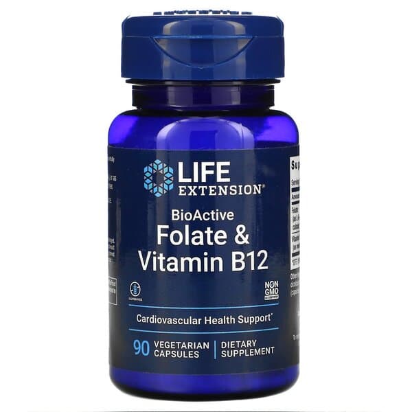 Life Extension - Bioactive Folate & Vitamin B12 - 90 Vcaps