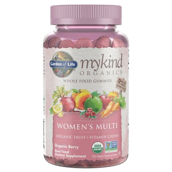 Garden Of Life Mykind Women's Multi Gummies, Bessen - 120 gummies – Garden Of Life verpakking
