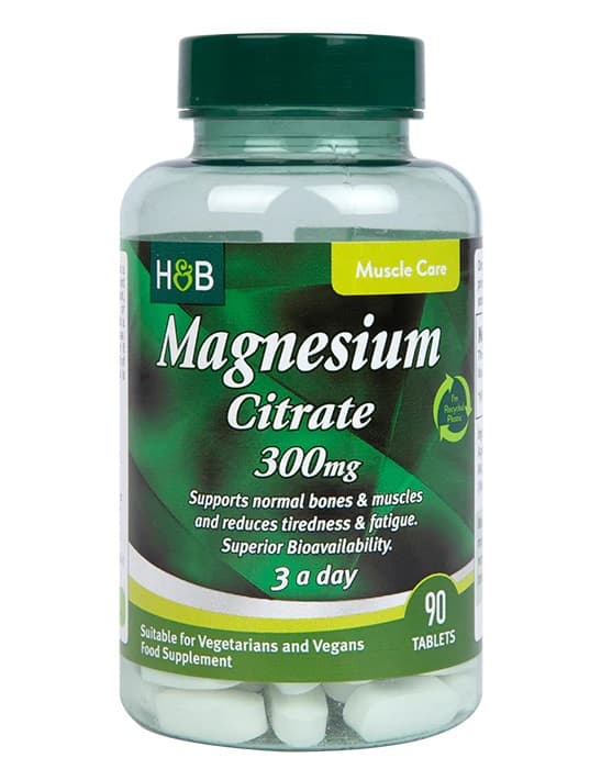 HÖB Magnesium Citrate, 300 mg - 90 tabletter – Höb förpackning