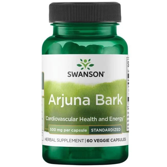 Swanson Arjuna Bark 500mg, 60 capsules végétariennes