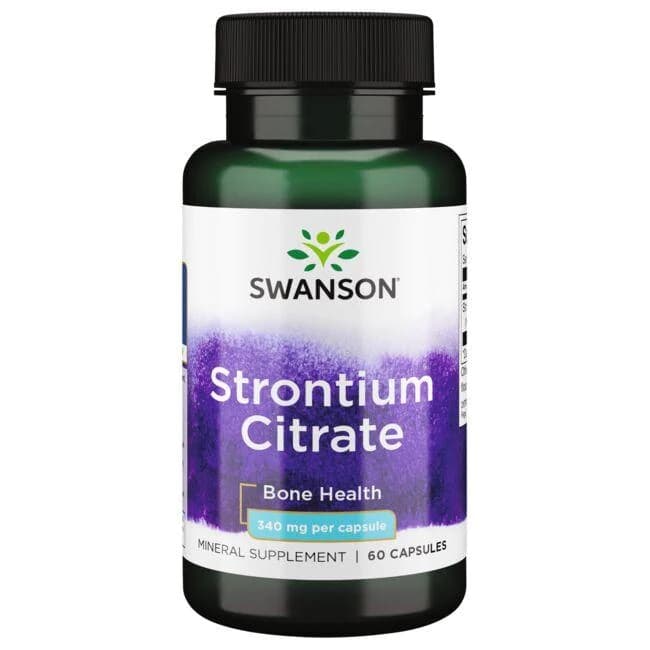 Swanson Citrato de Estroncio 340 mg - 60 cápsulas – Swanson empaque