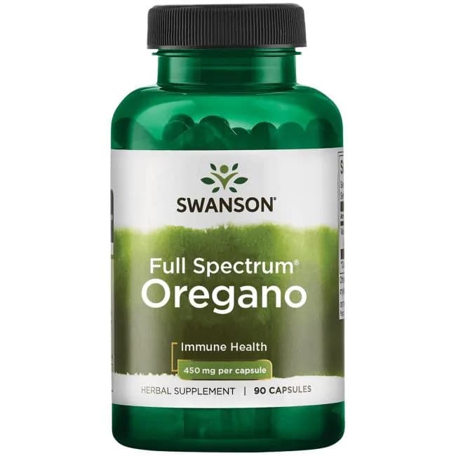 Swanson Full Spectrum Oregano 450 mg – 90 Kapseln – Swanson Verpackung