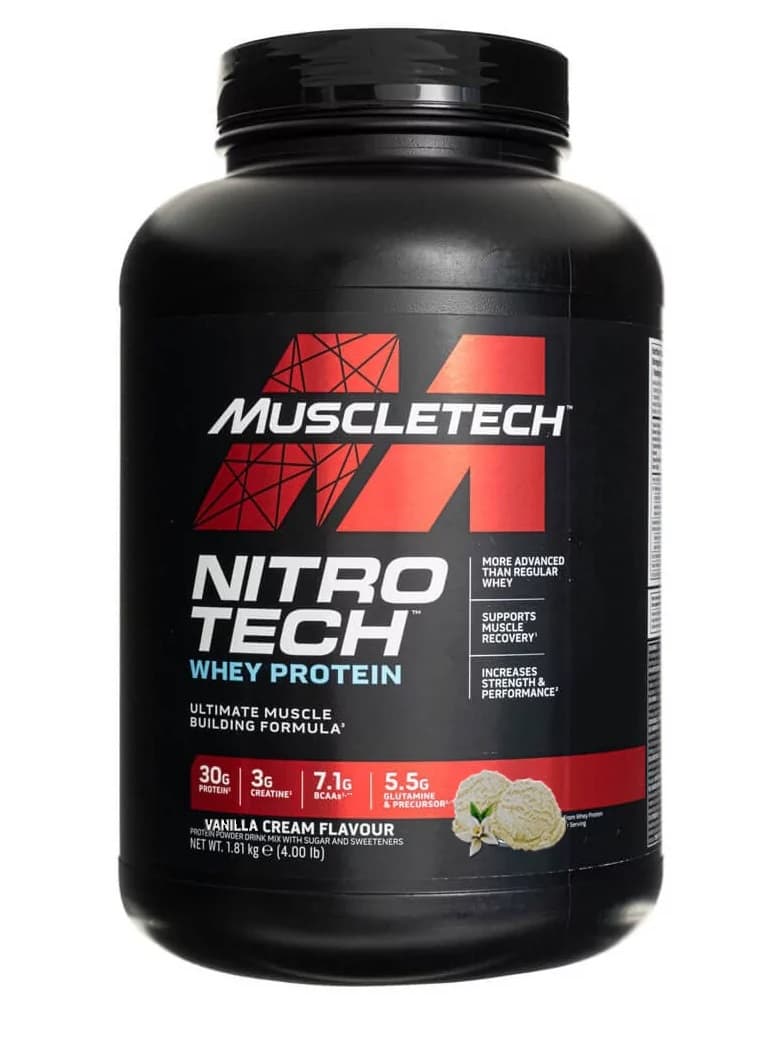 Muscletech Nitro-Tech Vanilla Poeder 1,81 kg – Muscletech verpakking