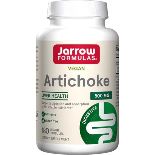 Jarrow Formulas Artichoke 500 mg - 180 vegetabiliska kapslar – Jarrow Formulas förpackning