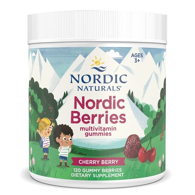 Nordic Naturals - Berries Multivitamin, Cherry Berry - 120 Gummies – Nordic Naturals förpackning