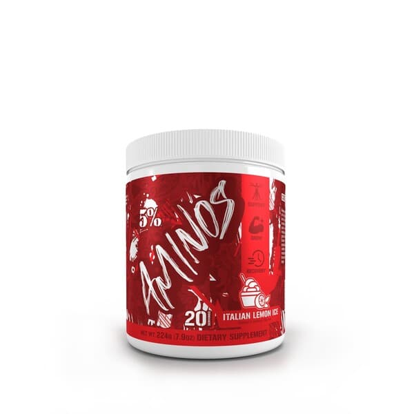 5% Nutrition - Aminos - Italiaanse Citronis - 224g – 5% Nutrition verpakking