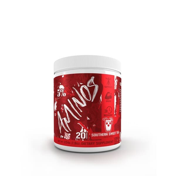 5% Nutrition - Aminos - Southern Sweet Tea - 224g – 5% Nutrition verpakking