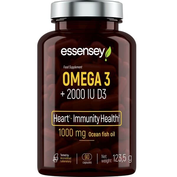 Essensey Omega 3 + 2000IU D3 - 90 kapsułek – Essensey opakowanie