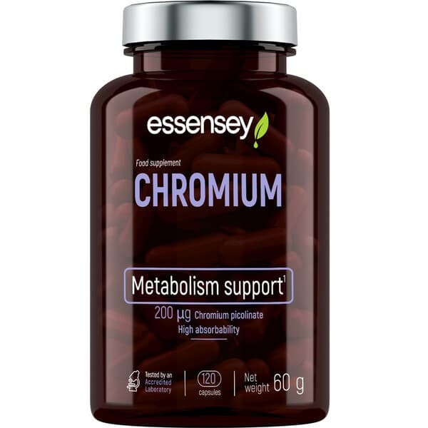 Essensey Chromium 200 mcg - 120 cápsulas – Essensey empaque
