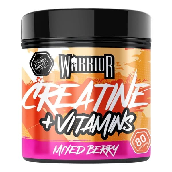 Warrior - Creatine + Vitamins, Mixed Berry - 360g – Warrior verpakking
