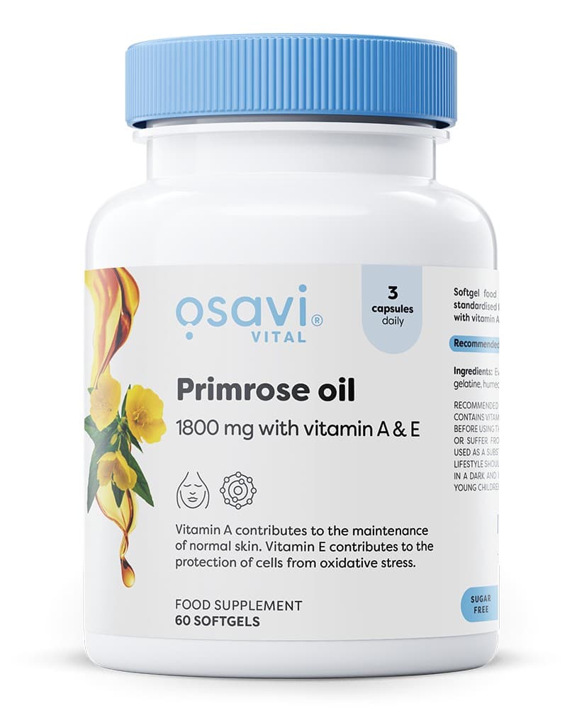 Osavi - Primrose Oil with Vitamin A & E - 60 Softgels – Osavi confezione