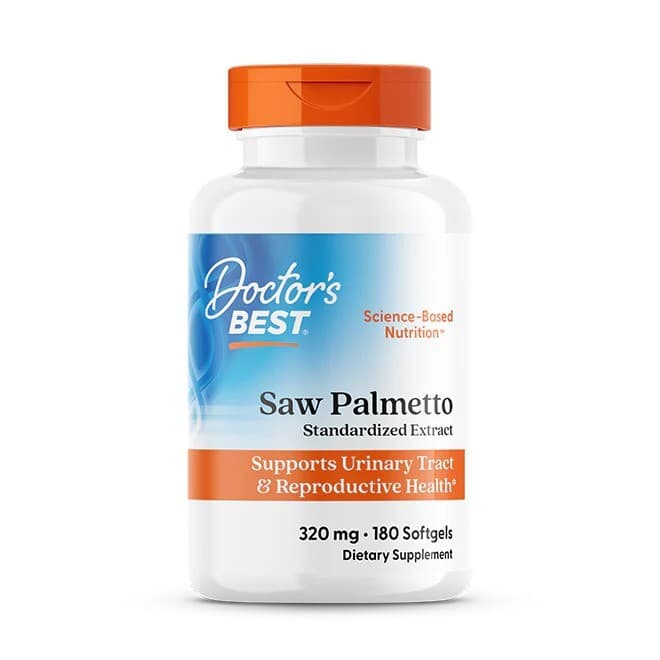 Doctor's Best Saw Palmetto Standardized Extract 320mg 180 kapslar – Doctor's Best förpackning