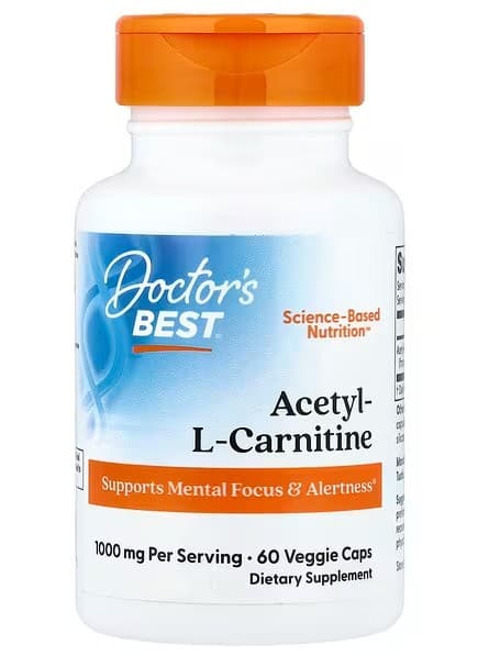 Doctor's Best Acetyl L-Carnitine 500mg 60 capsules végétales – Doctor's Best emballage