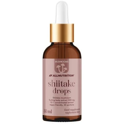 Allnutrition Mushroom Drops 30 ml – Extrait liquide de shiitake avec vitamines