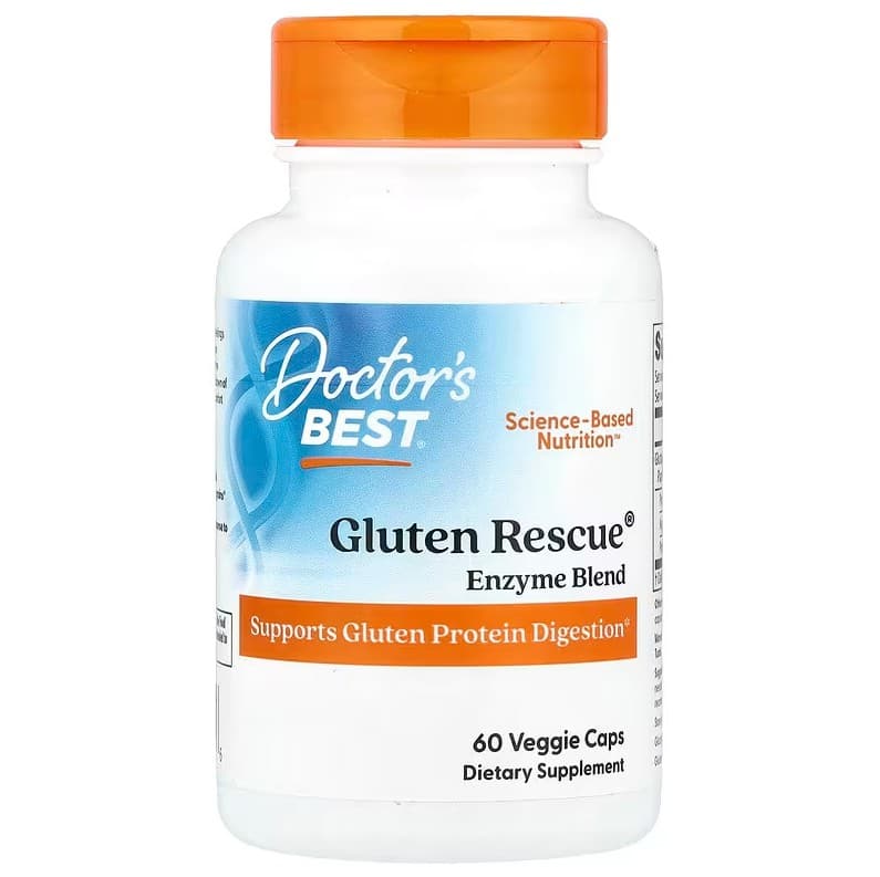 Doctor's Best Gluten Rescue Enzyme Blend 60 Vcaps – Doctor's Best emballage