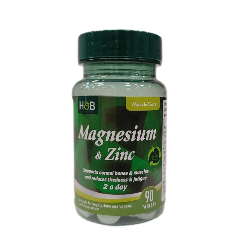 Holland & Barrett Magnesium With Zinc - 150 mg magnesium & 10 mg sink, 90 tabletter