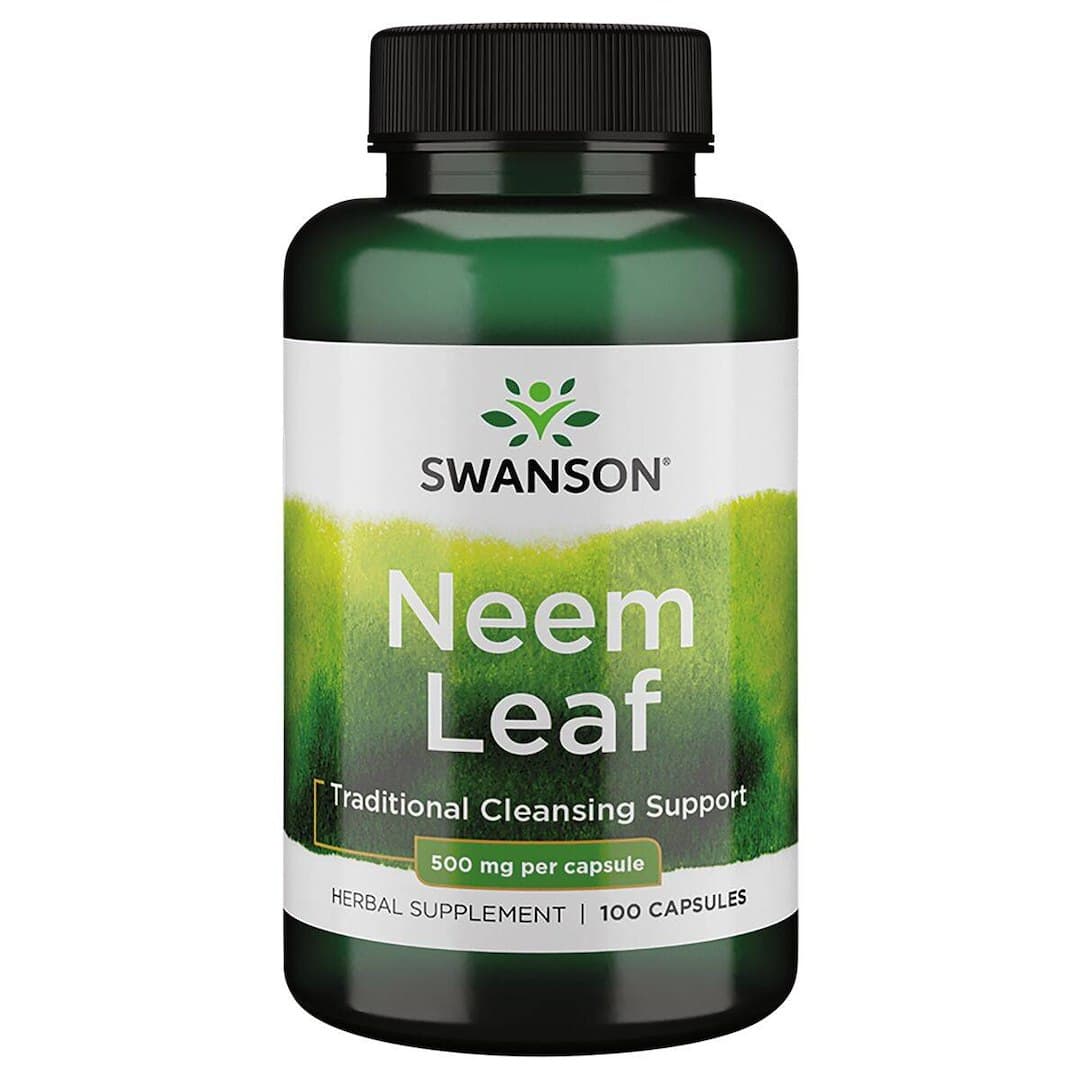 Swanson Neem Leaf 500mg 100 Kapseln – Swanson Verpackung