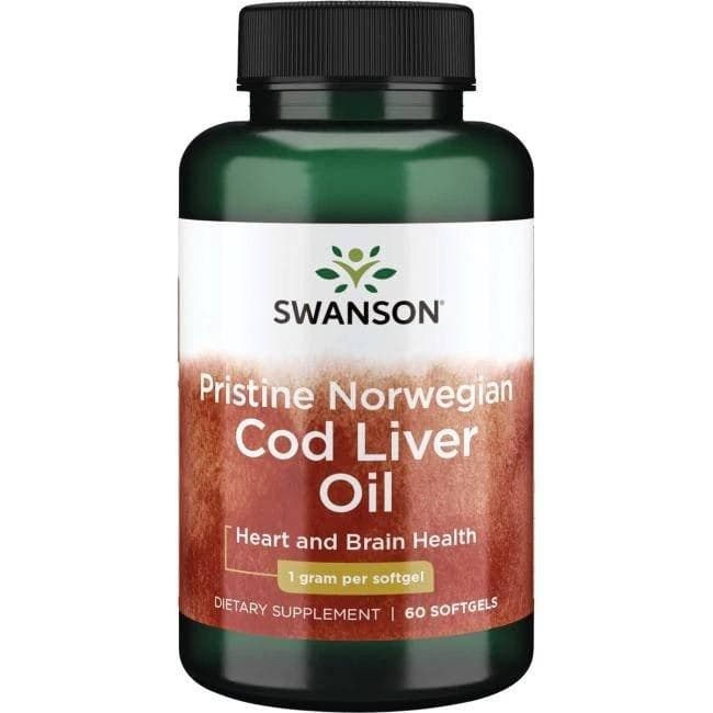 Swanson Pristine Norwegian Cod Liver Oil - 1000mg, 30 Kapseln