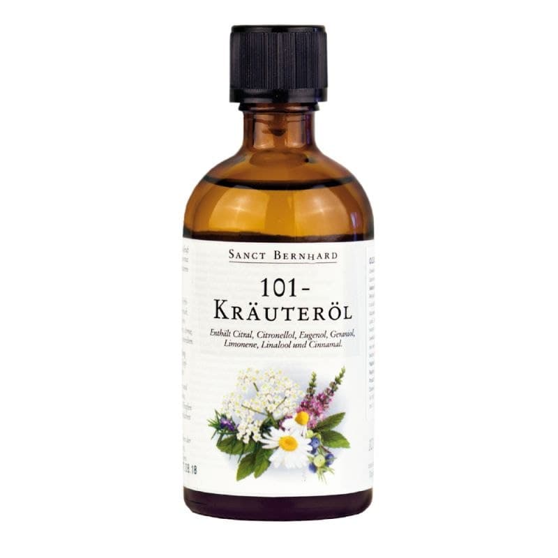 Kräuterhaus Sanct Bernhard - 101 Herb Oil - 100ml – Kräuterhaus Sanct Bernhard emballage