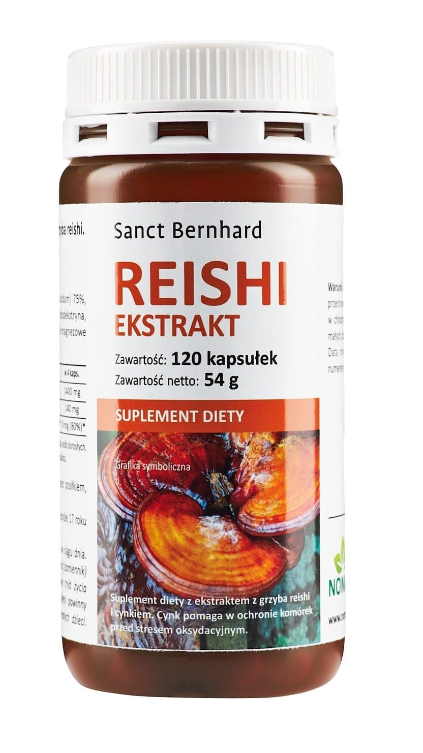 Kräuterhaus Sanct Bernhard Reishi Extract Caps 350mg - 120 kapsułek – Kräuterhaus Sanct Bernhard opakowanie