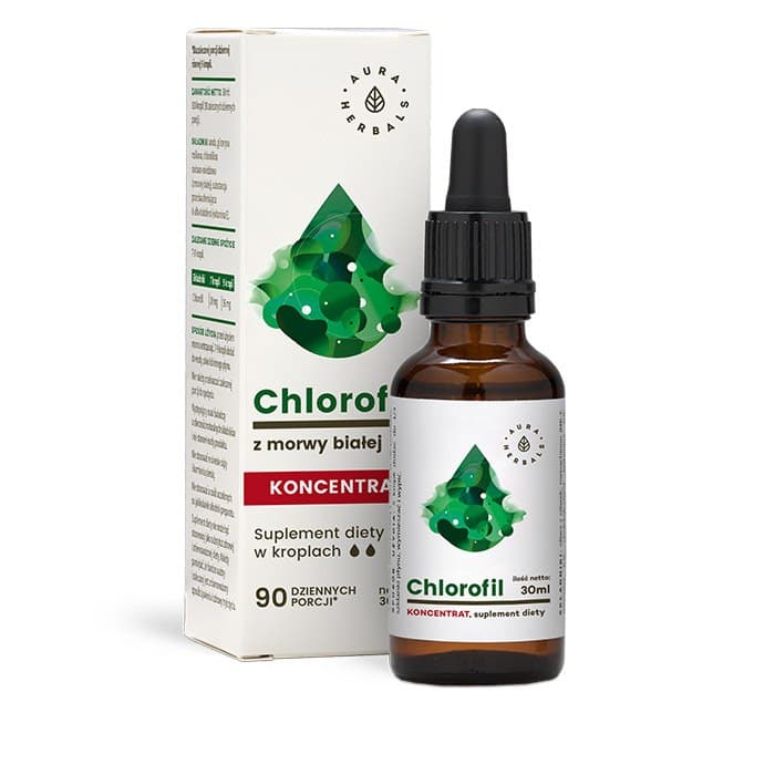 Chlorophyll From White Mulberry 30ml | Aura Herbals – Aura Herbals emballage