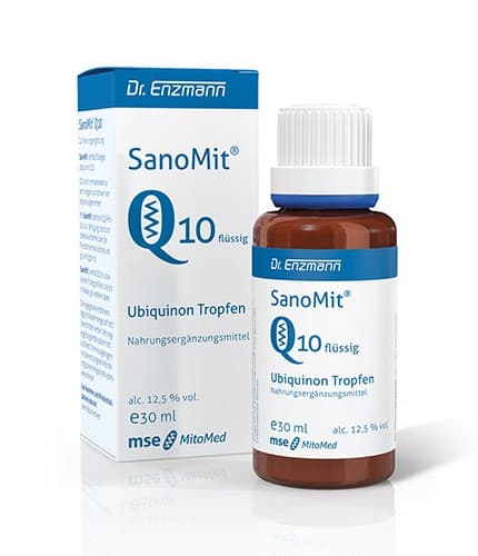 Mitopharma - (Dr. Enzmann) - Sanomit Q10 Ubiquinone Drops 30ml – mitopharma förpackning
