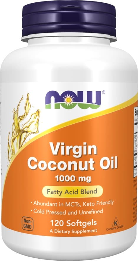 NOW Foods Virgin Coconut Oil 1000 mg – 120 cápsulas blandas