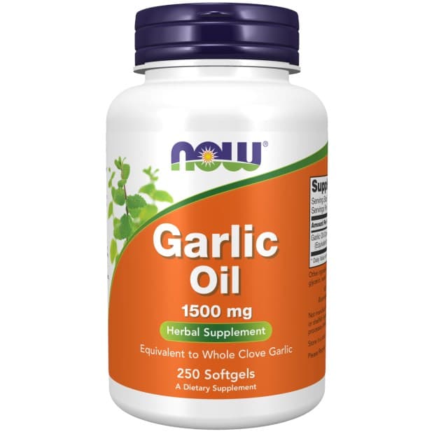 NOW Foods - Óleo de Alho 1500mg - 250 Softgels – NOW Foods embalagem