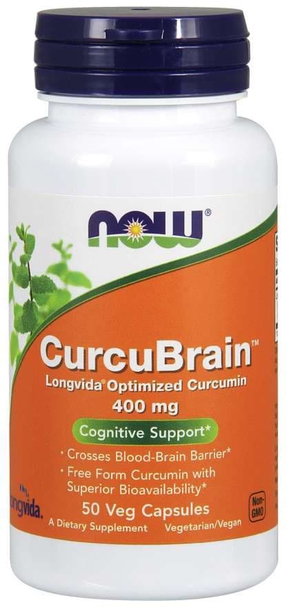 NOW Foods CurcuBrain 400 mg - 50 Vcaps