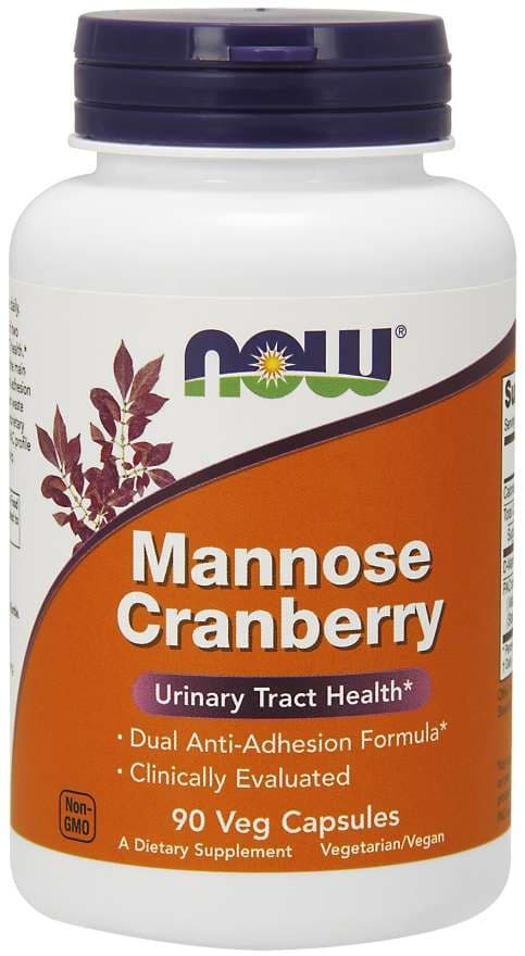 NOW Foods - Mannose Cranberry - 90 Vcaps – NOW Foods opakowanie