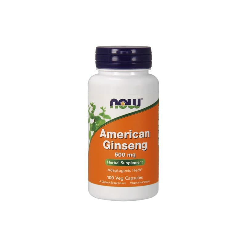 NOW Foods Ginseng Americano 500 mg, 100 capsule vegetali – NOW Foods confezione