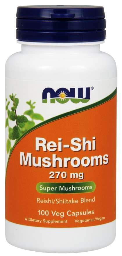 NOW Foods Rei-Shi Mushrooms 540 mg, 60 vegetabilske kapsler – NOW Foods embalagem