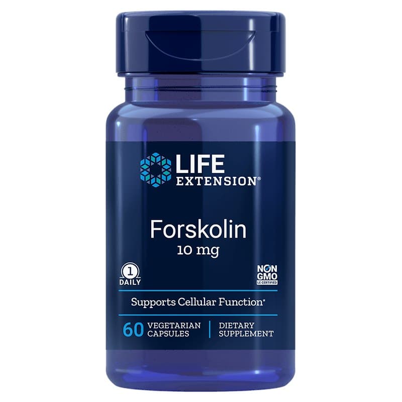 Life Extension Forskolin 100 mg – 60 cápsulas vegetarianas – Life Extension embalagem