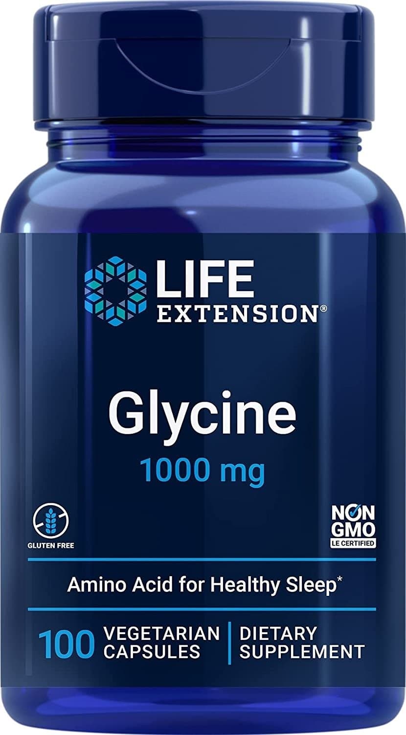 Life Extension Glycine 1000 mg – 100 vegetabilske kapsler – Life Extension confezione