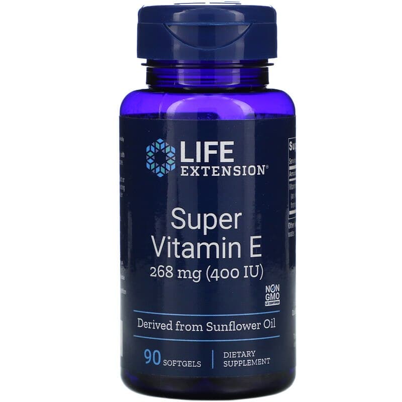 Life Extension Super Vitamin E 268 mg capsule molli – Life Extension confezione